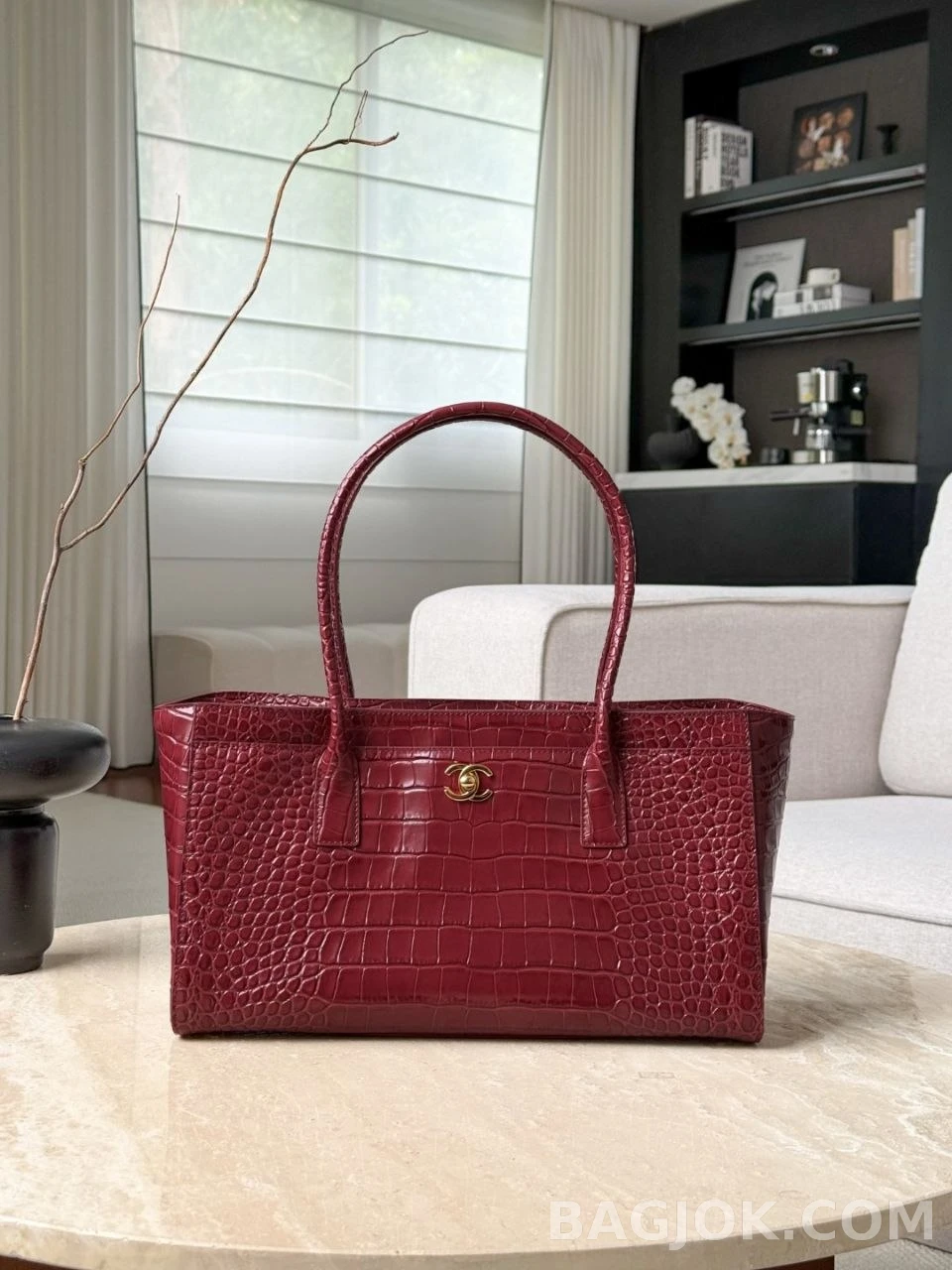 샤넬 Chanel 26s 크로커다일 카프스킨 스몰 쇼핑백 상세 이미지