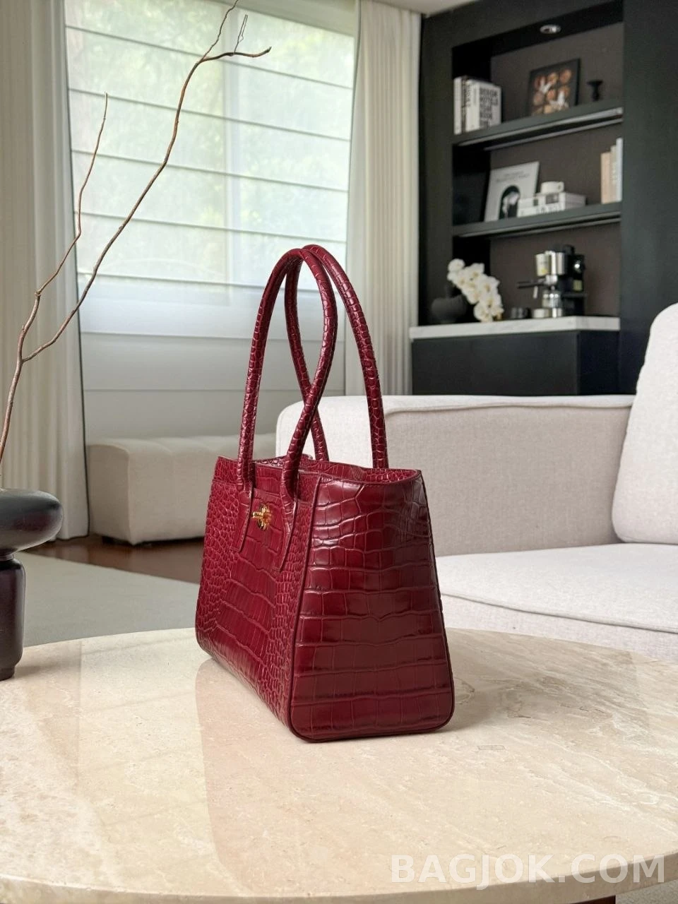 샤넬 Chanel 26s 크로커다일 카프스킨 스몰 쇼핑백 상세 이미지