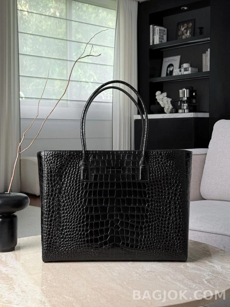 샤넬 Chanel 26s 크로커다일 카프스킨 미디움 쇼핑백 상세 이미지