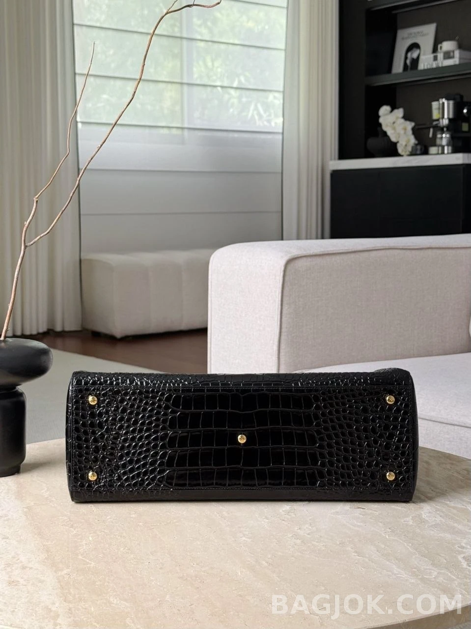 샤넬 Chanel 26s 크로커다일 카프스킨 미디움 쇼핑백 상세 이미지