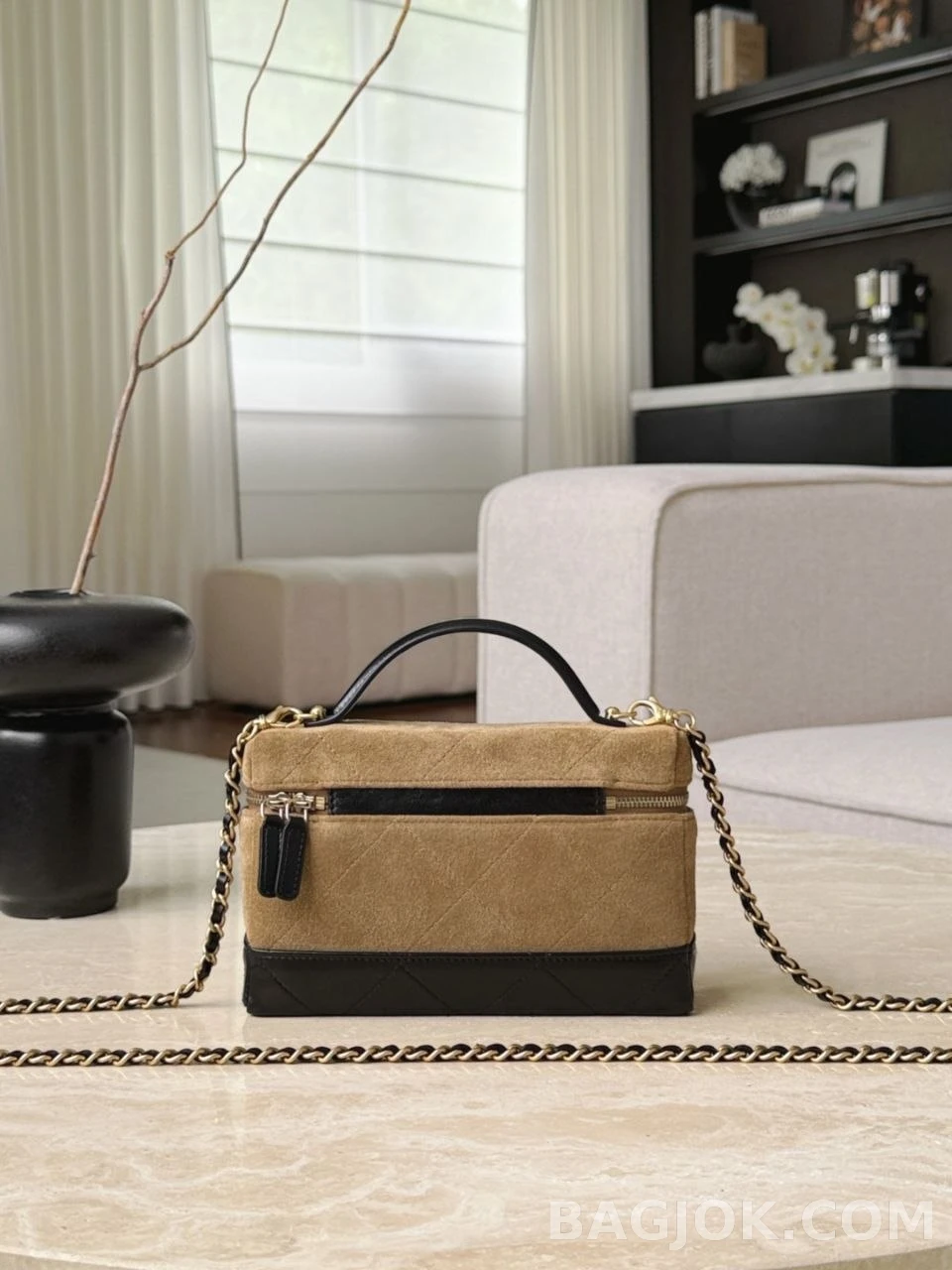 샤넬 Chanel 26s LP 스웨이드 체인 베니티 케이스 상세 이미지