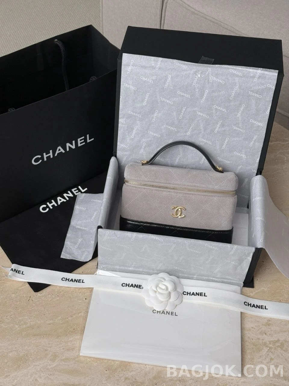샤넬 Chanel 26s LP 스웨이드 체인 베니티 케이스 상세 이미지