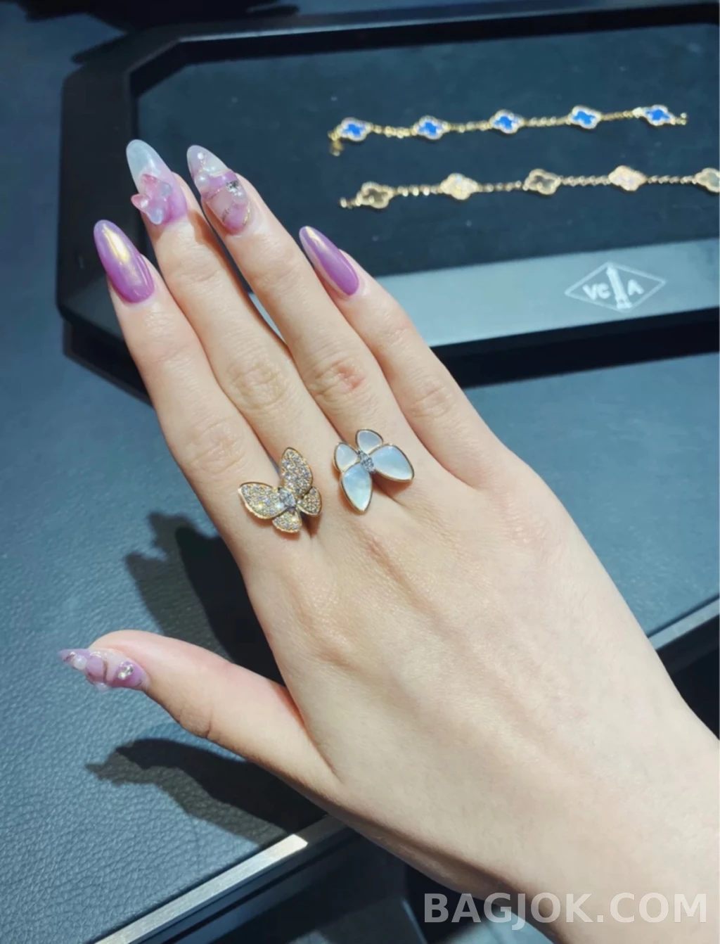 반클리프 아펠 Van Cleef & Arpels Butterfly 비대칭 반지 상세 이미지