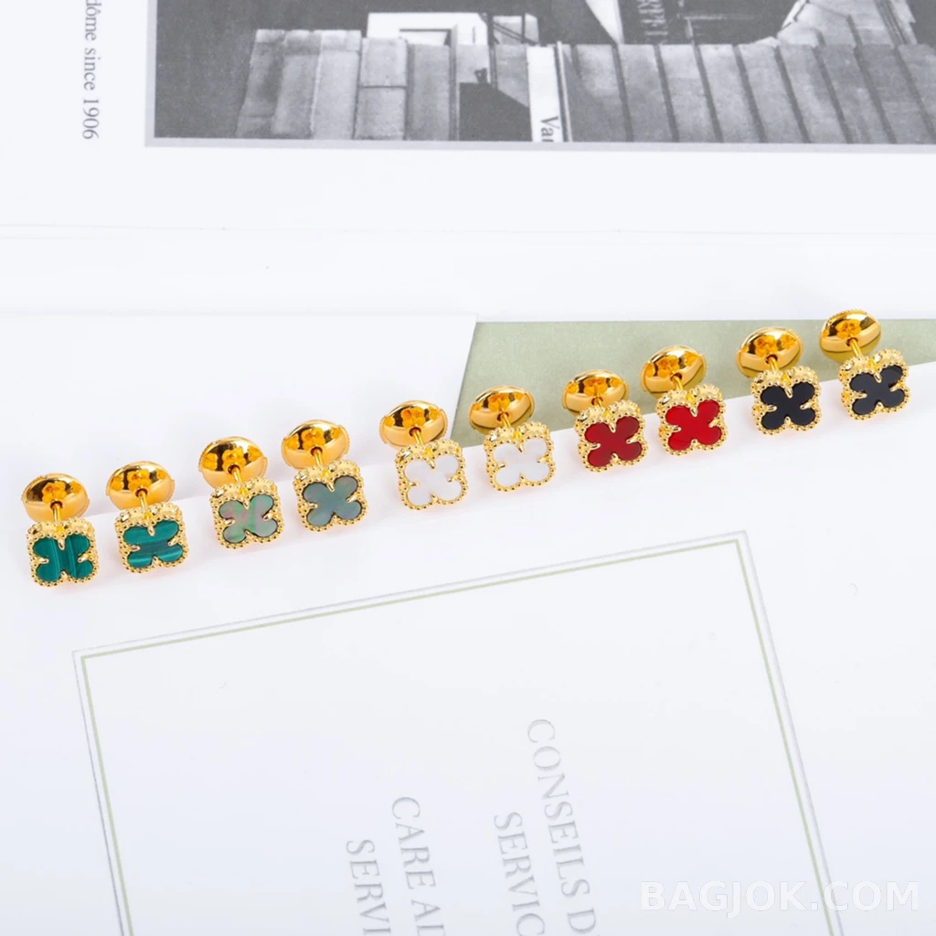 반클리프 아펠 Van Cleef & Arpels Vintage Alhambra 미니 귀걸이 상세 이미지