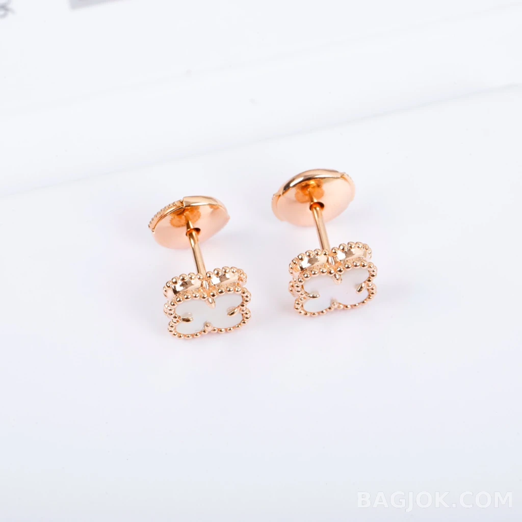 반클리프 아펠 Van Cleef & Arpels Vintage Alhambra 로즈골드 미니 귀걸이 상세 이미지