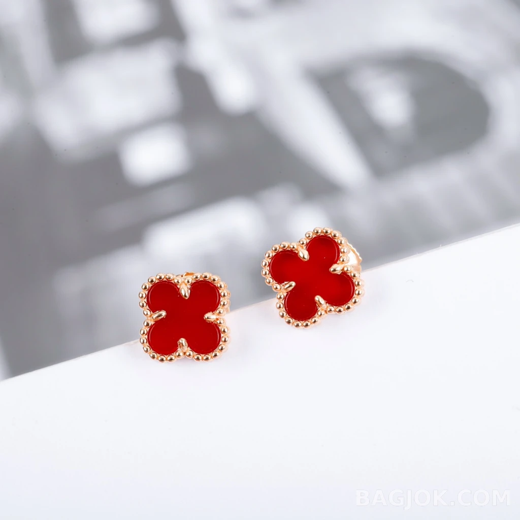 반클리프 아펠 Van Cleef & Arpels Vintage Alhambra 로즈골드 미니 귀걸이 상세 이미지