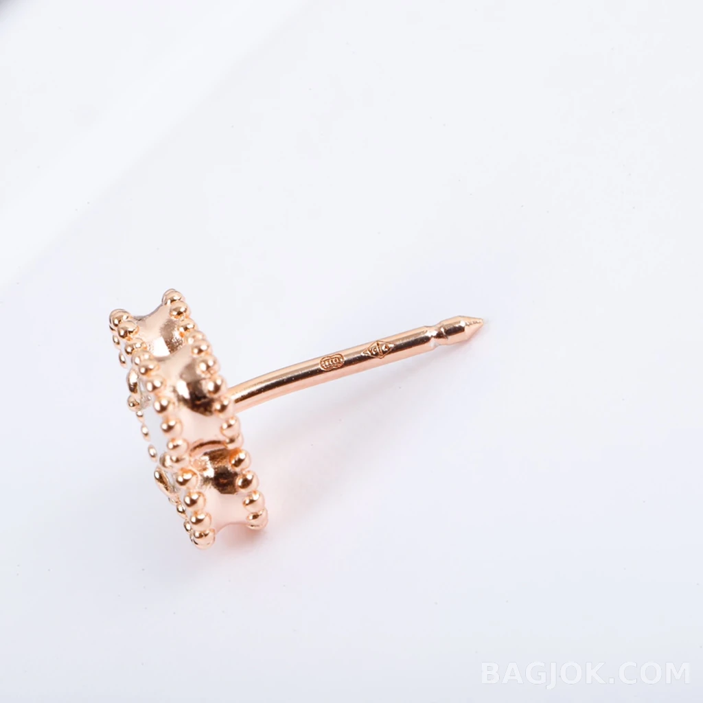 반클리프 아펠 Van Cleef & Arpels Vintage Alhambra 로즈골드 미니 귀걸이 상세 이미지