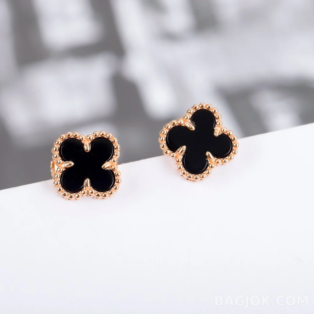 반클리프 아펠 Van Cleef & Arpels Vintage Alhambra 로즈골드 미니 귀걸이 상세 이미지