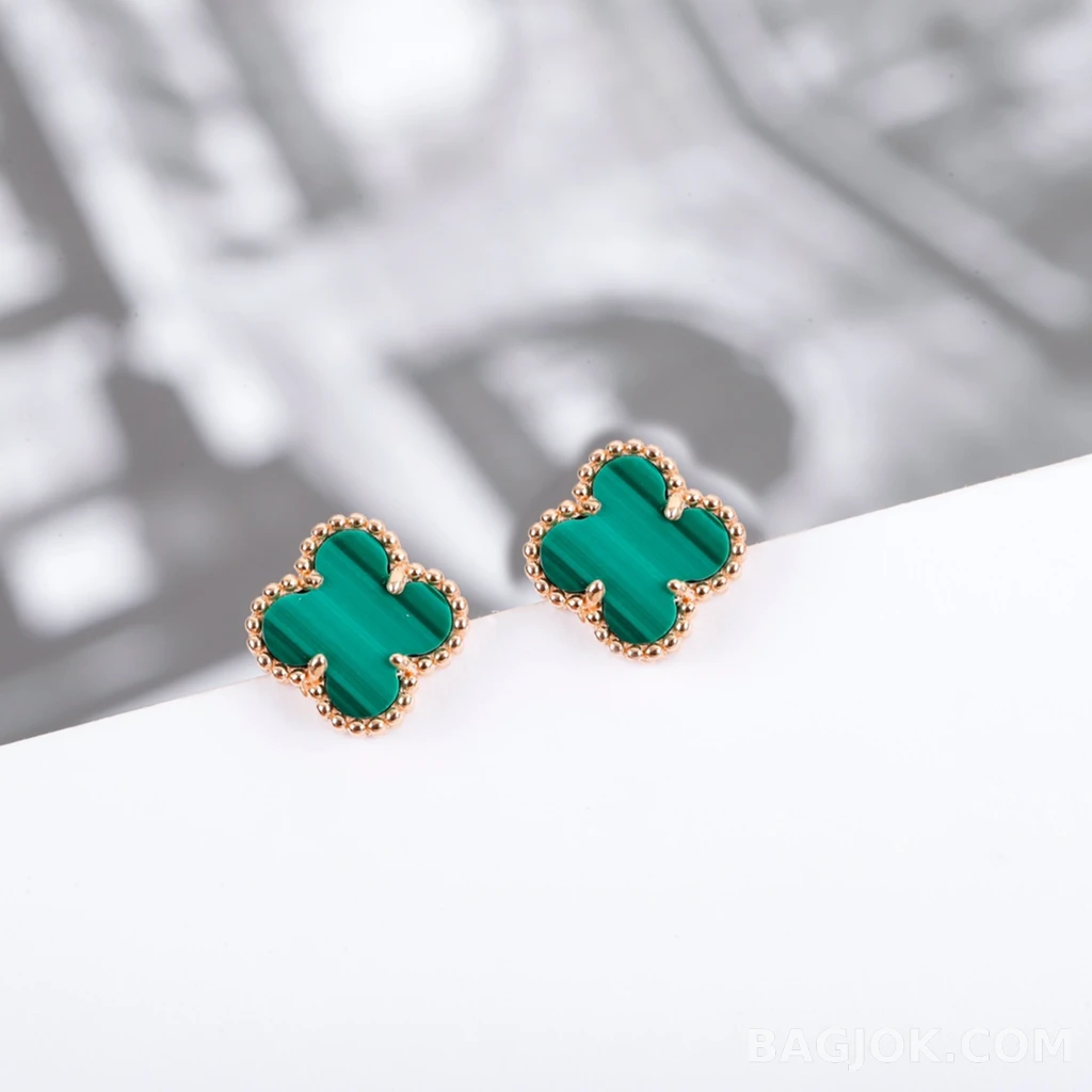 반클리프 아펠 Van Cleef & Arpels Vintage Alhambra 로즈골드 미니 귀걸이 상세 이미지