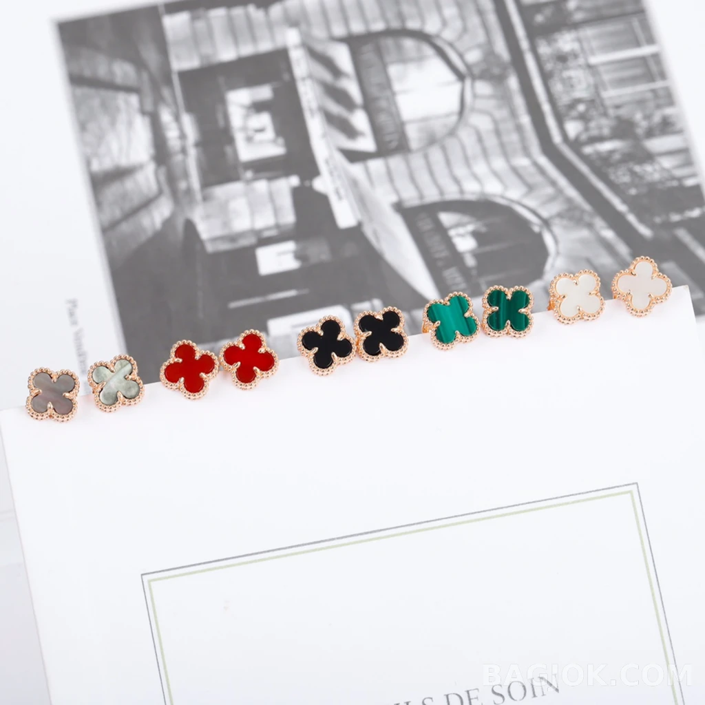 반클리프 아펠 Van Cleef & Arpels Vintage Alhambra 로즈골드 미니 귀걸이 상세 이미지