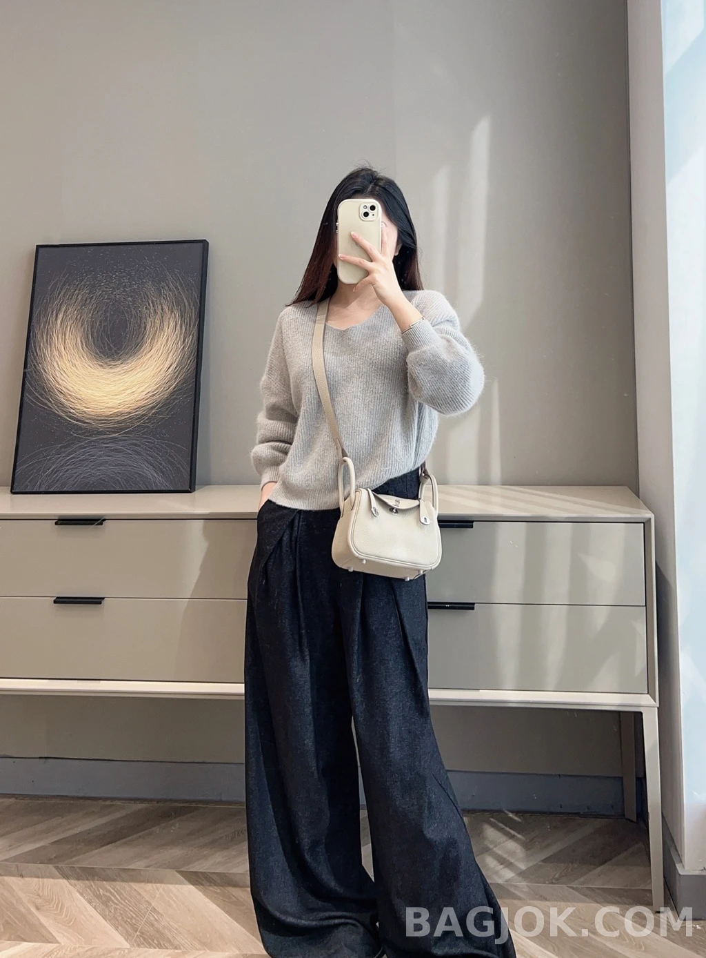 에르메스 Hermes 린디 미니 19 TC 카프스킨 상세 이미지