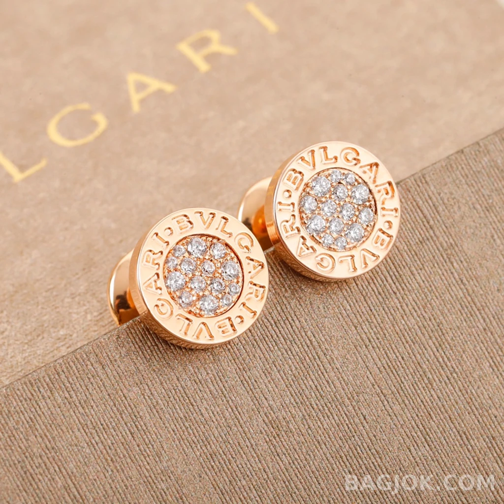 불가리 Bulgari BVLGAR Pavé 라운드 귀걸이 상세 이미지