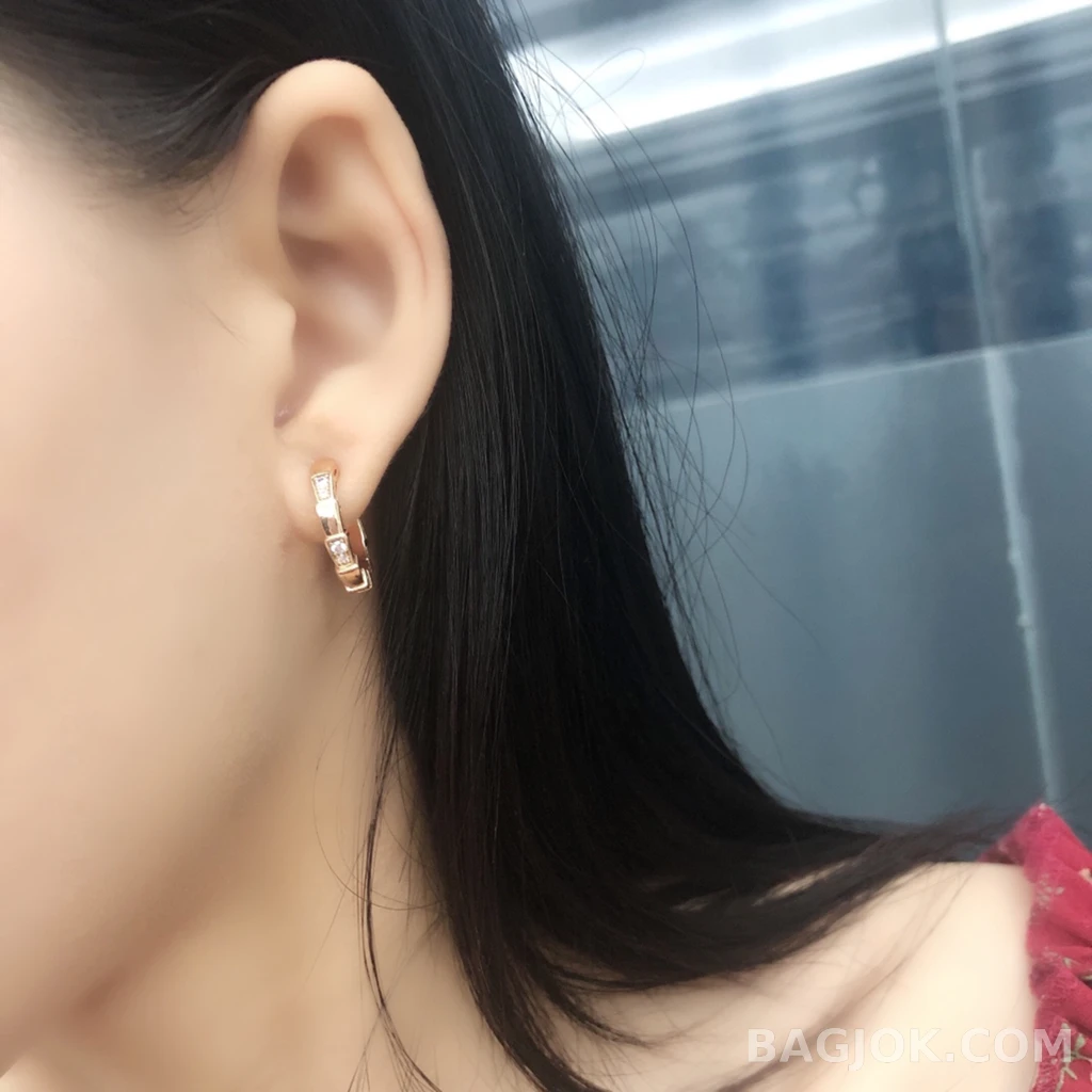 불가리 Bulgari Serpenti Viper half Pavé 귀걸이 상세 이미지