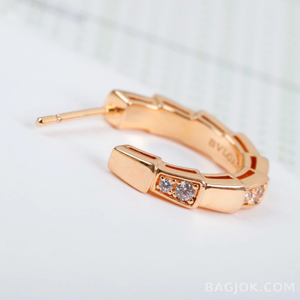 불가리 Bulgari Serpenti Viper half Pavé 귀걸이 상세 이미지