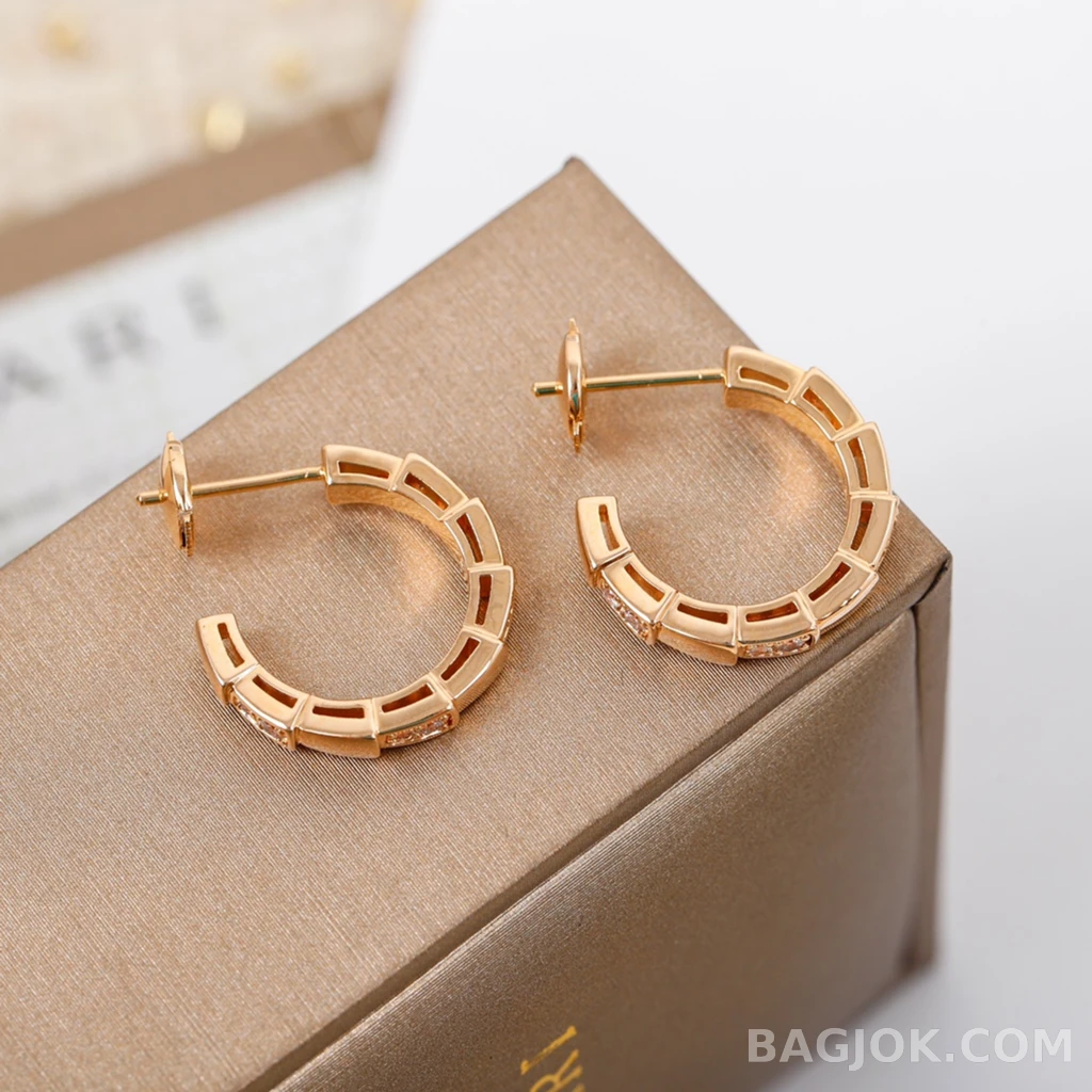불가리 Bulgari Serpenti Viper half Pavé 귀걸이 상세 이미지