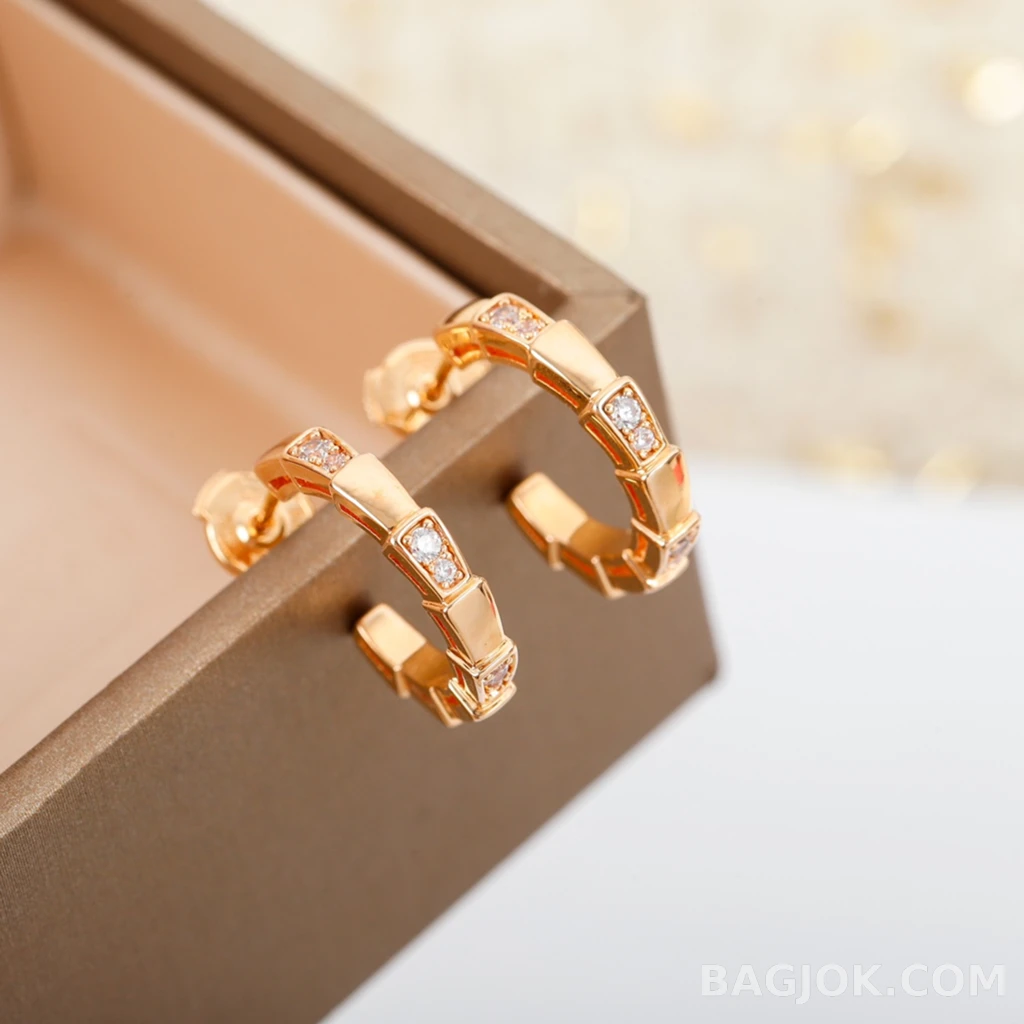 불가리 Bulgari Serpenti Viper half Pavé 귀걸이 상세 이미지