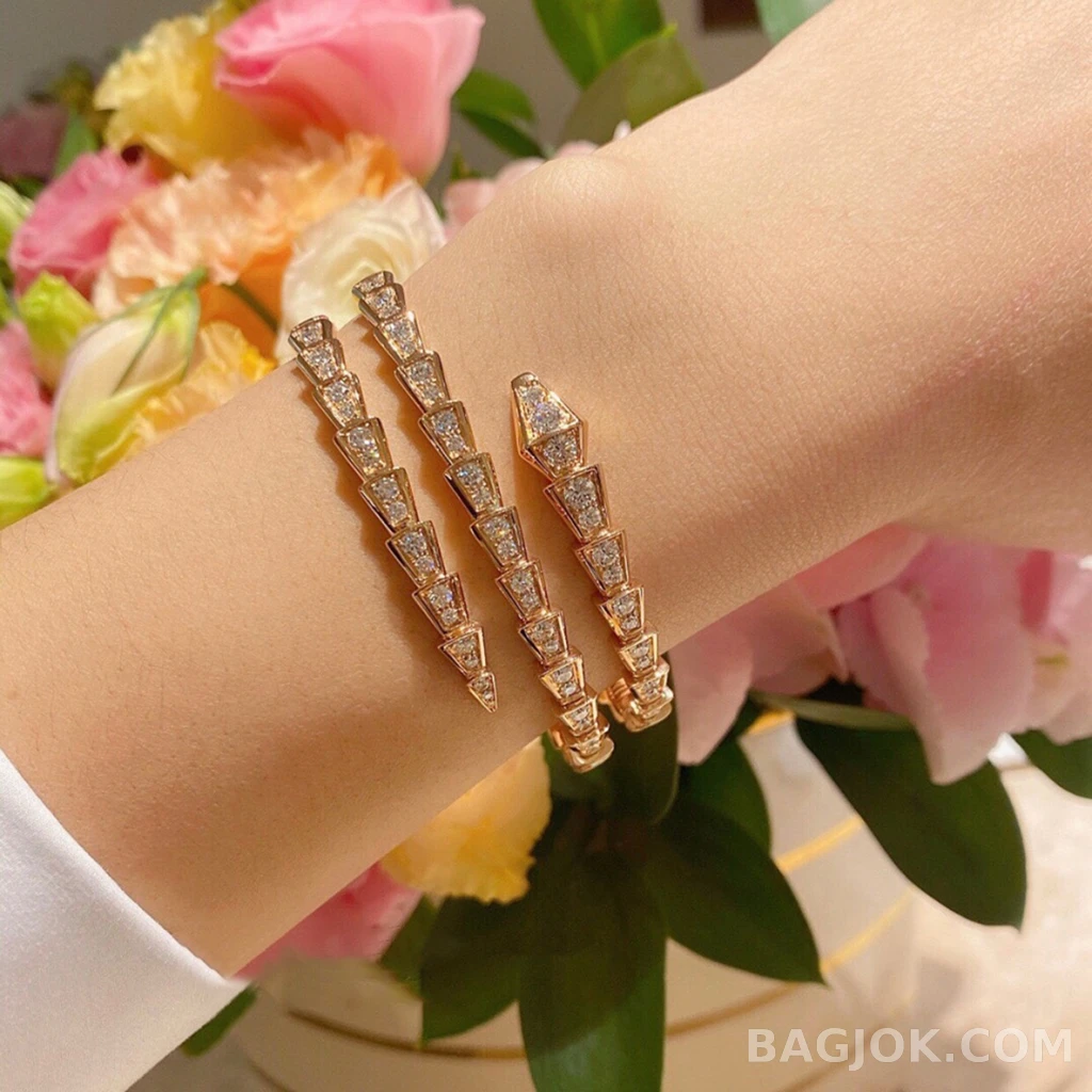 불가리 Bulgari Serpenti Pavé 더블 코일 브레이슬릿 상세 이미지