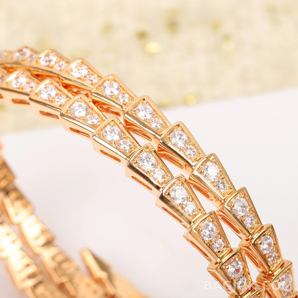 불가리 Bulgari Serpenti Pavé 더블 코일 브레이슬릿 상세 이미지