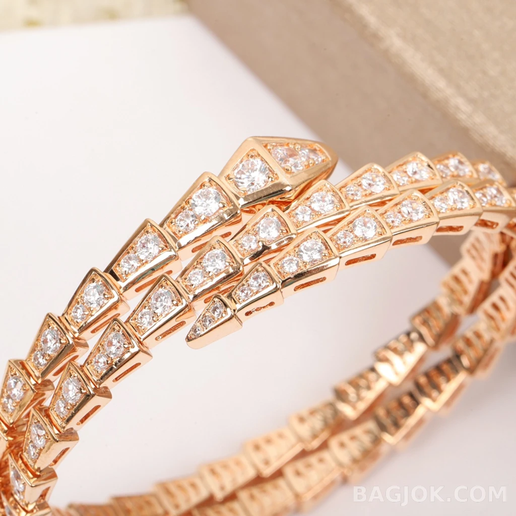 불가리 Bulgari Serpenti Pavé 더블 코일 브레이슬릿 상세 이미지