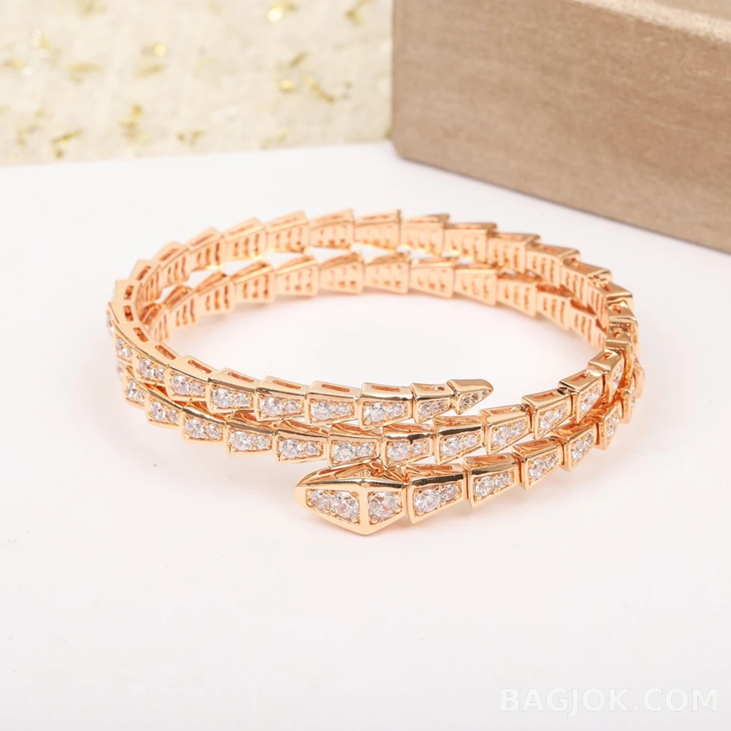 불가리 Bulgari Serpenti Pavé 더블 코일 브레이슬릿 상세 이미지