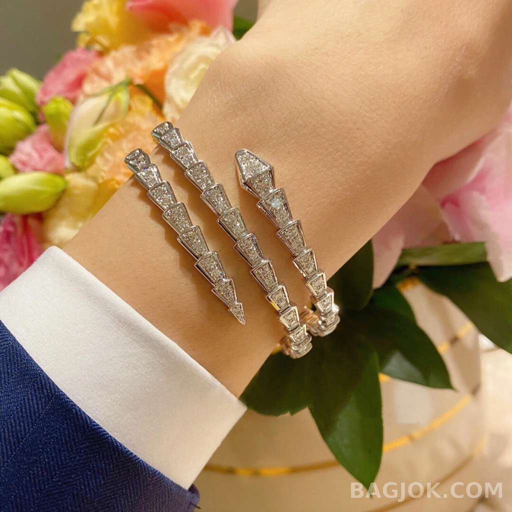 불가리 Bulgari Serpenti Pavé 더블 코일 브레이슬릿 상세 이미지