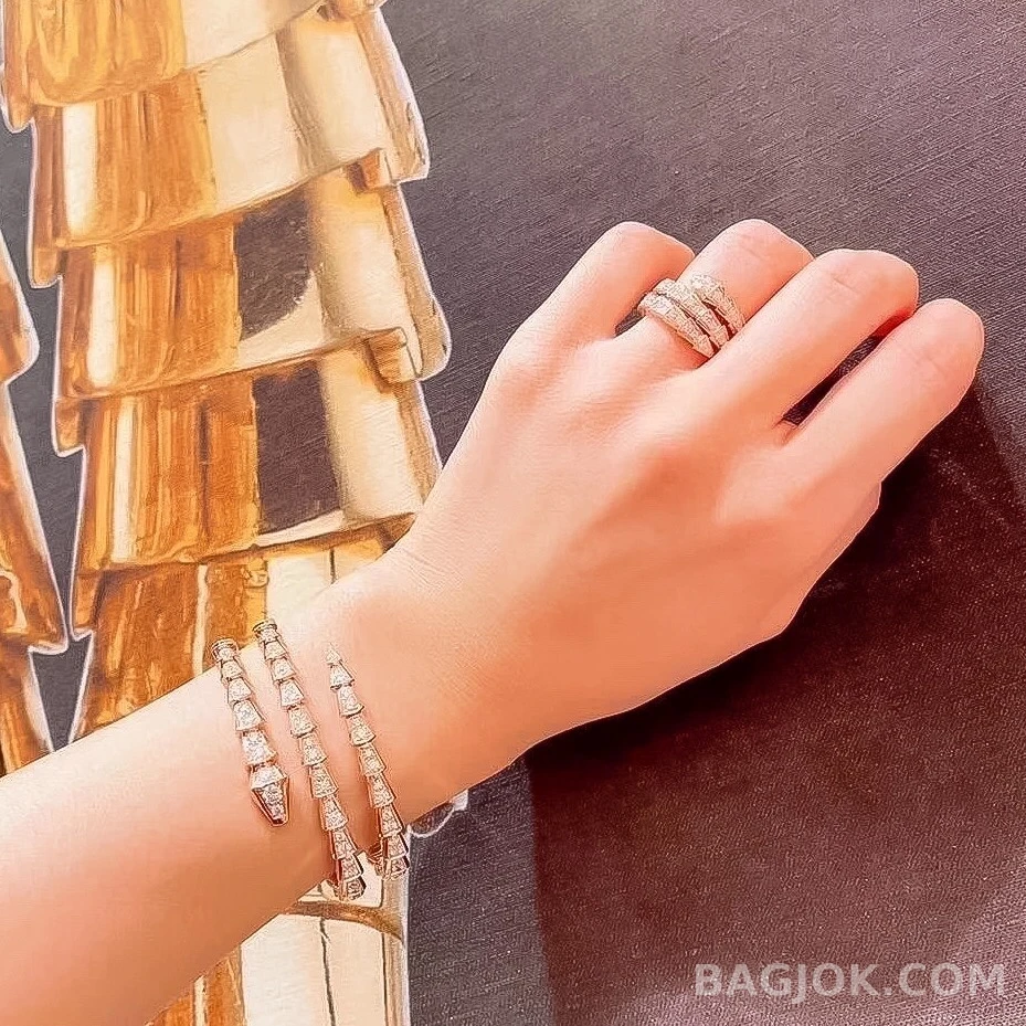 불가리 Bulgari Serpenti Pavé 더블 코일 브레이슬릿 상세 이미지