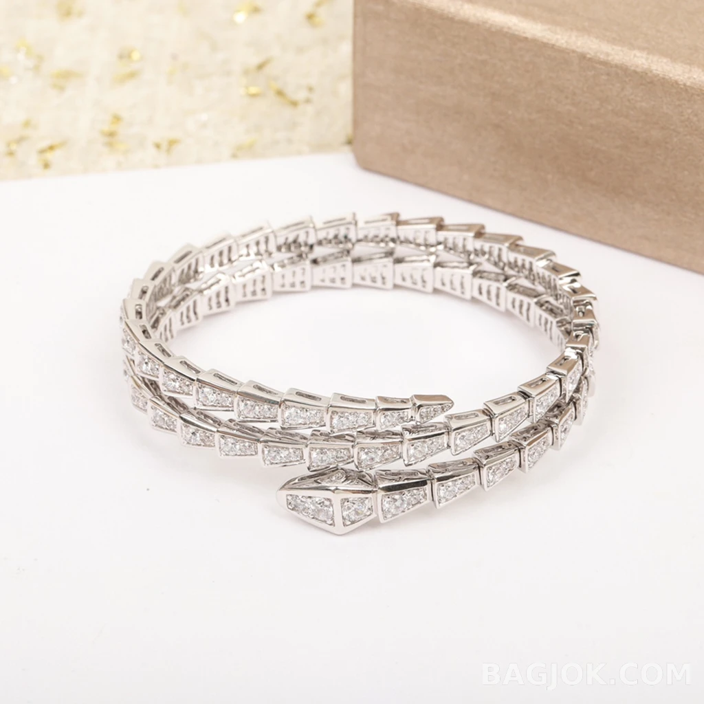불가리 Bulgari Serpenti Pavé 더블 코일 브레이슬릿 상세 이미지