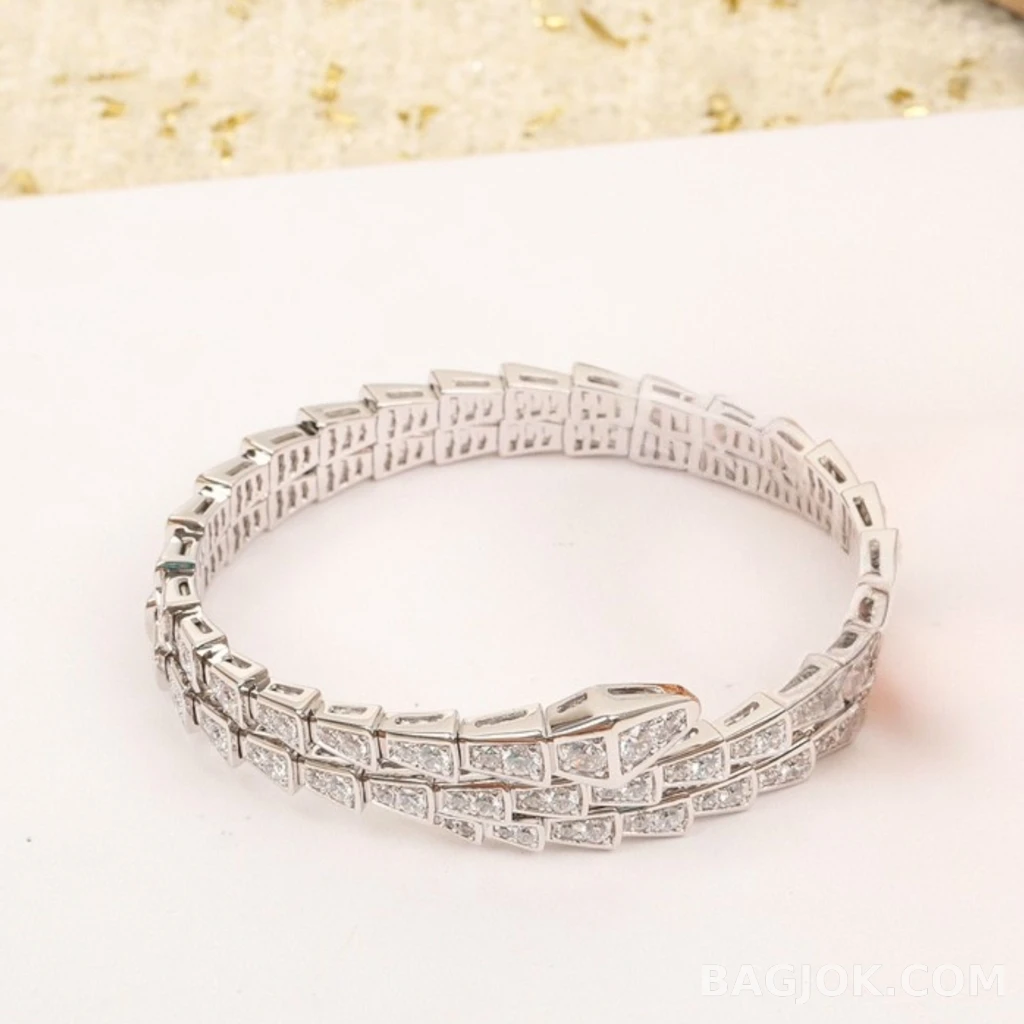 불가리 Bulgari Serpenti Pavé 더블 코일 브레이슬릿 상세 이미지