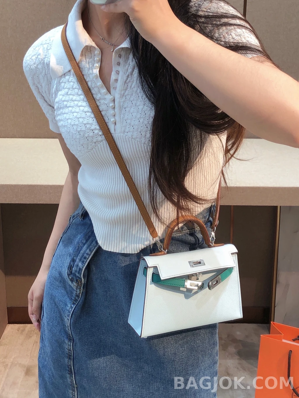 에르메스 Hermes 켈리백 19 토고 트리컬러 상세 이미지