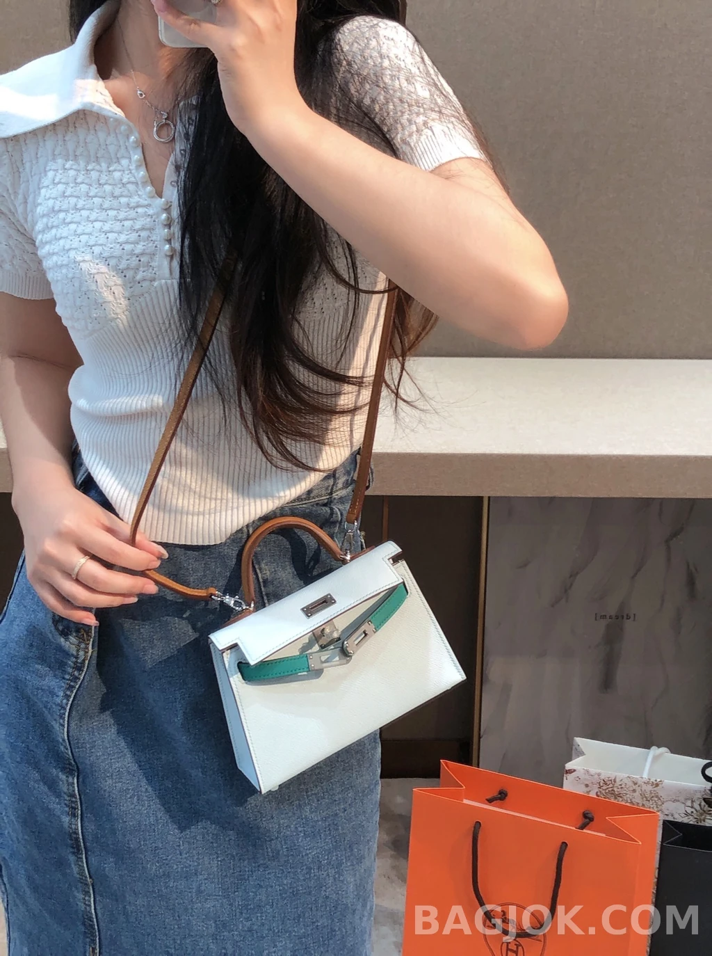 에르메스 Hermes 켈리백 19 토고 트리컬러 상세 이미지