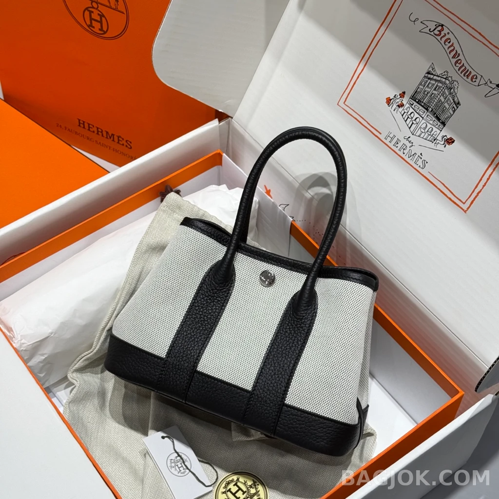에르메스 Hermes 가든파티 미니 23 캔버스×네곤다 레더 상세 이미지