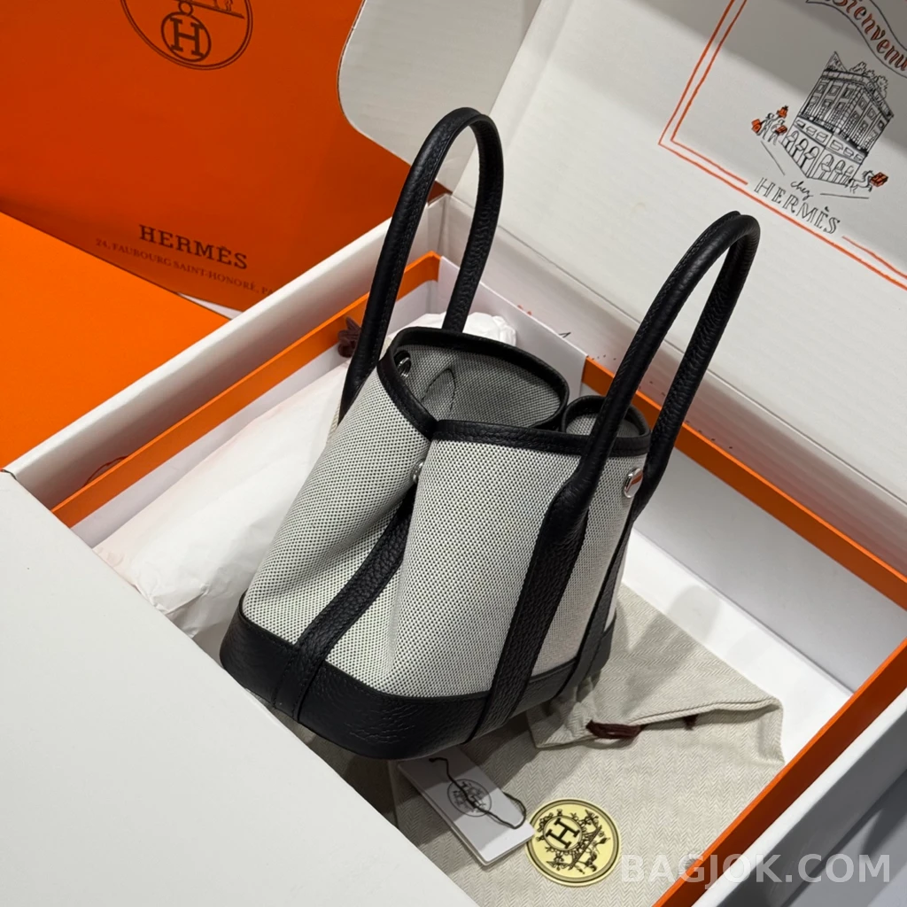 에르메스 Hermes 가든파티 미니 23 캔버스×네곤다 레더 상세 이미지