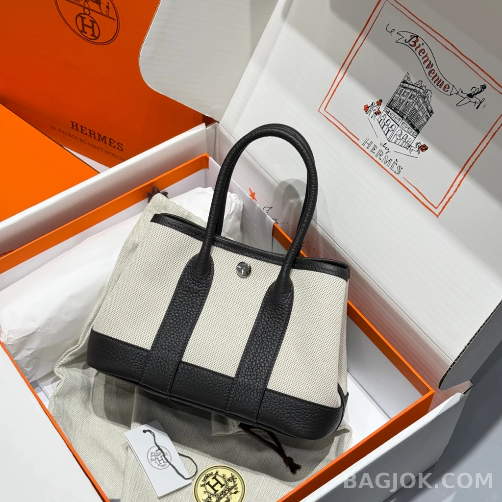 에르메스 Hermes 가든파티 미니 23 캔버스×네곤다 레더 상세 이미지