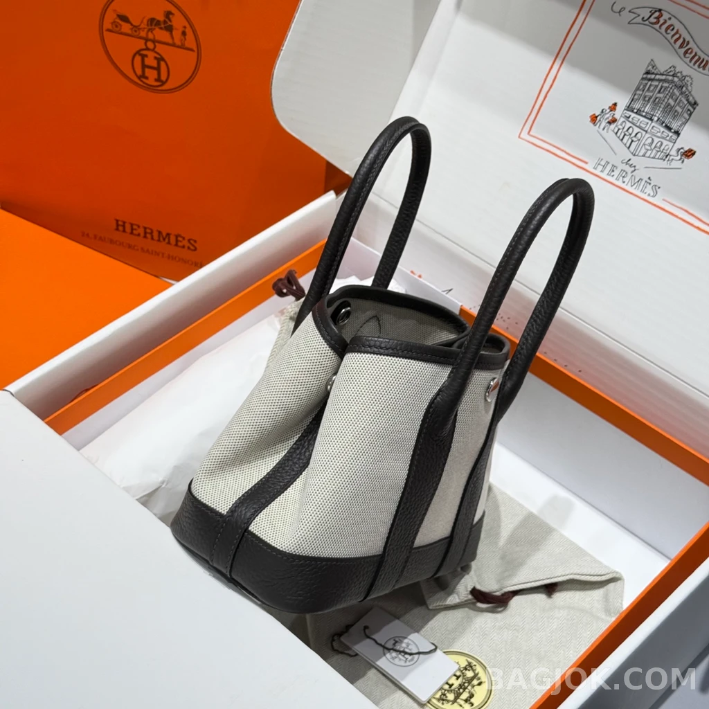 에르메스 Hermes 가든파티 미니 23 캔버스×네곤다 레더 상세 이미지