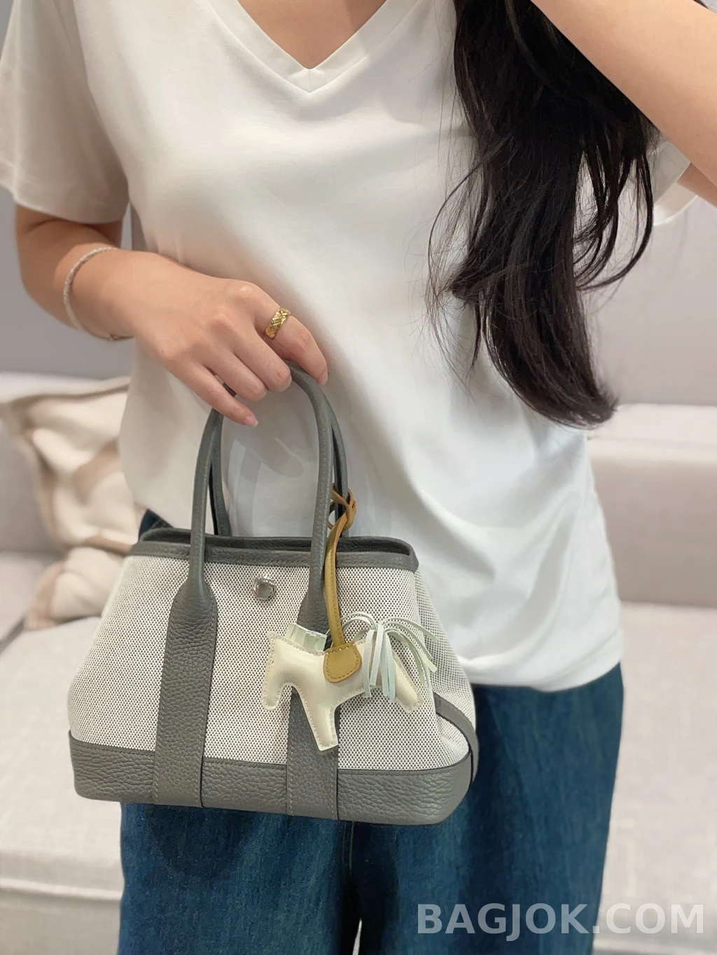 에르메스 Hermes 가든파티 미니 23 캔버스×네곤다 레더 상세 이미지