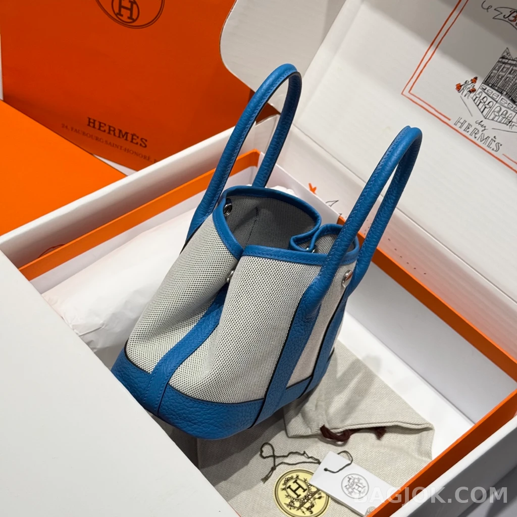 에르메스 Hermes 가든파티 미니 23 캔버스×네곤다 레더 상세 이미지