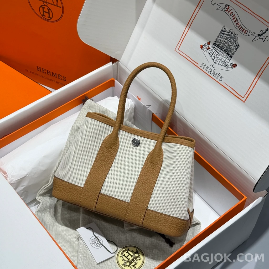 에르메스 Hermes 가든파티 미니 23 캔버스×네곤다 레더 상세 이미지