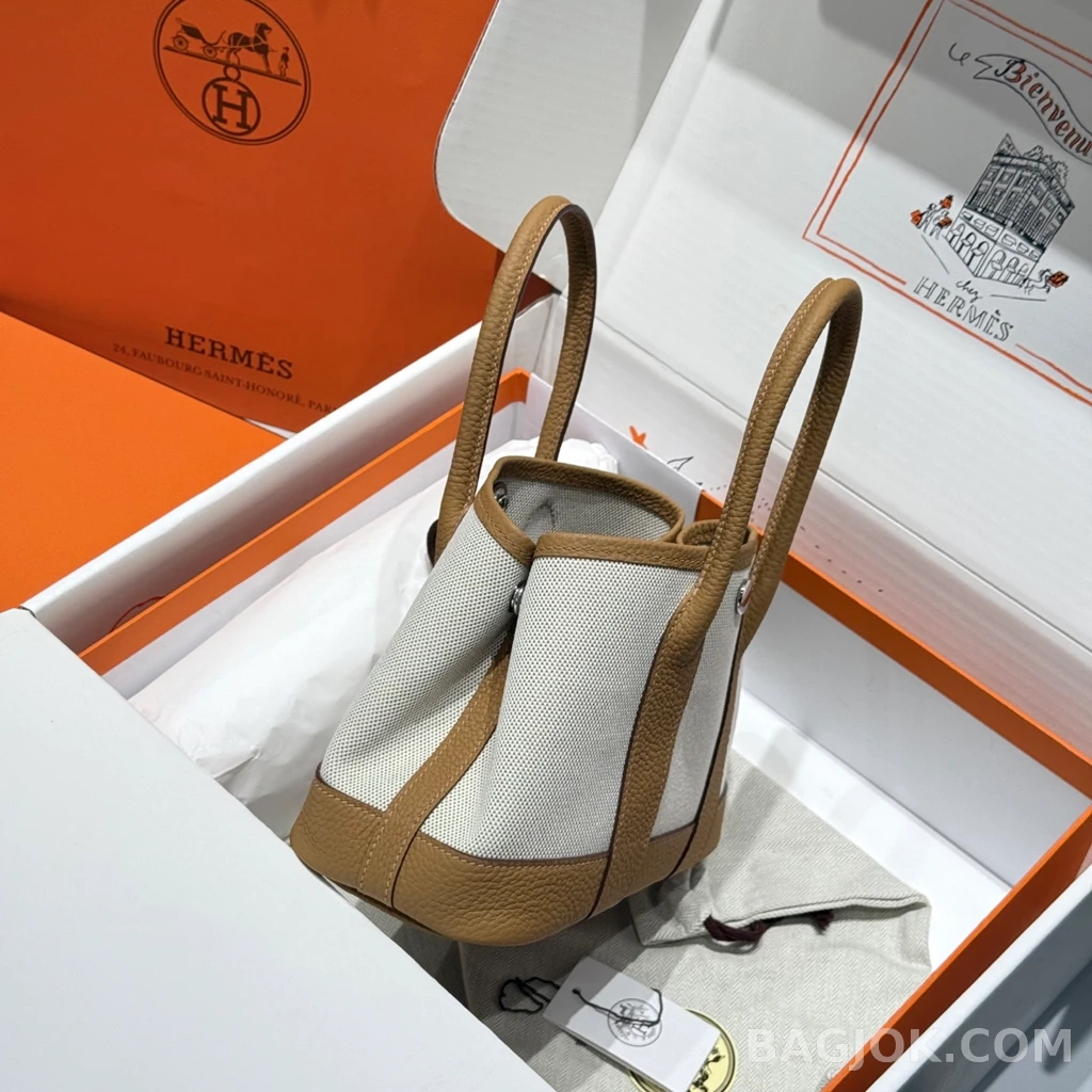에르메스 Hermes 가든파티 미니 23 캔버스×네곤다 레더 상세 이미지