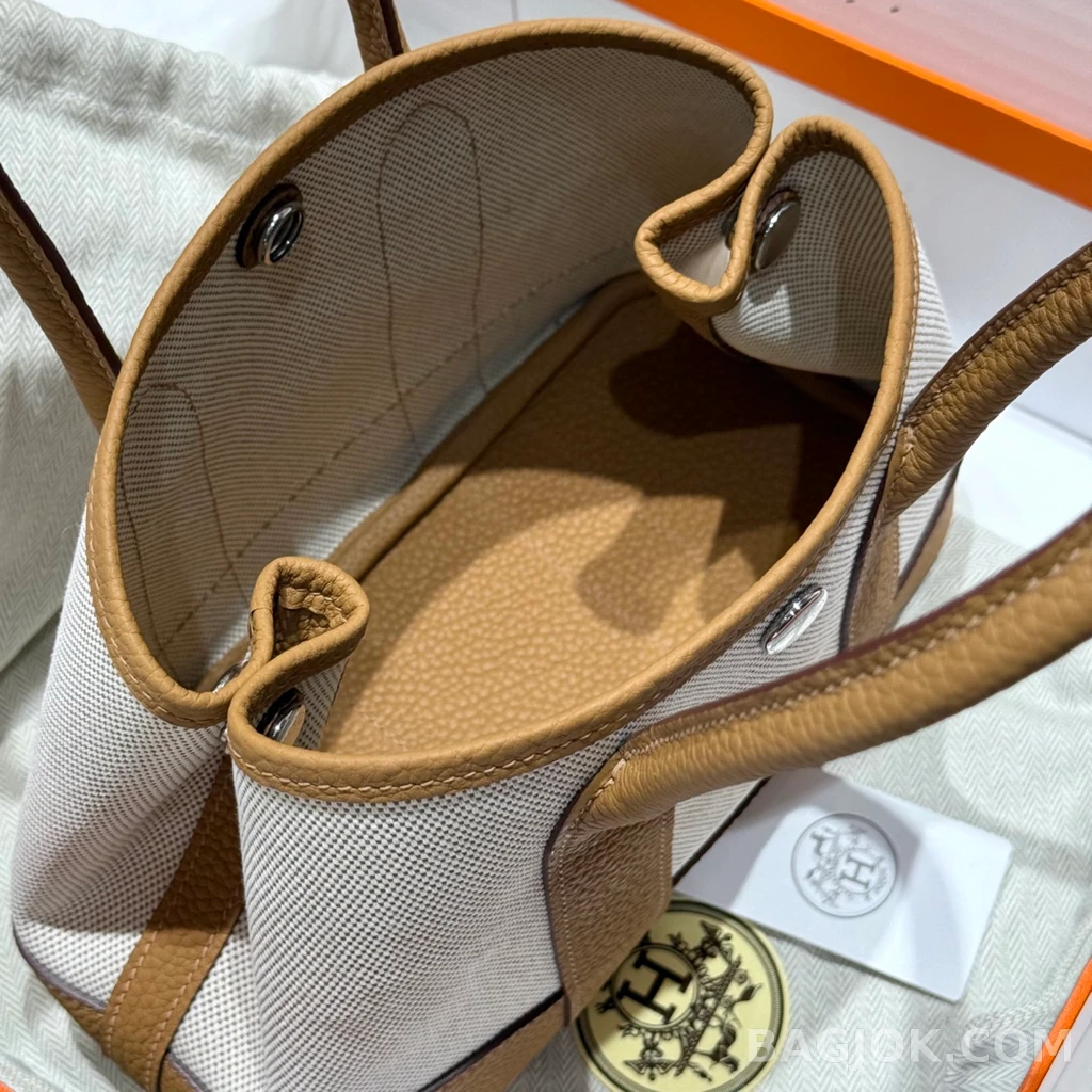 에르메스 Hermes 가든파티 미니 23 캔버스×네곤다 레더 상세 이미지