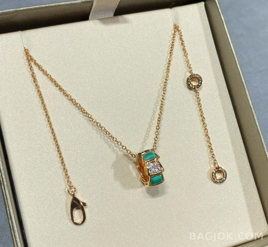 불가리 Bulgari Serpenti Viper Half Pavé 목걸이 상세 이미지