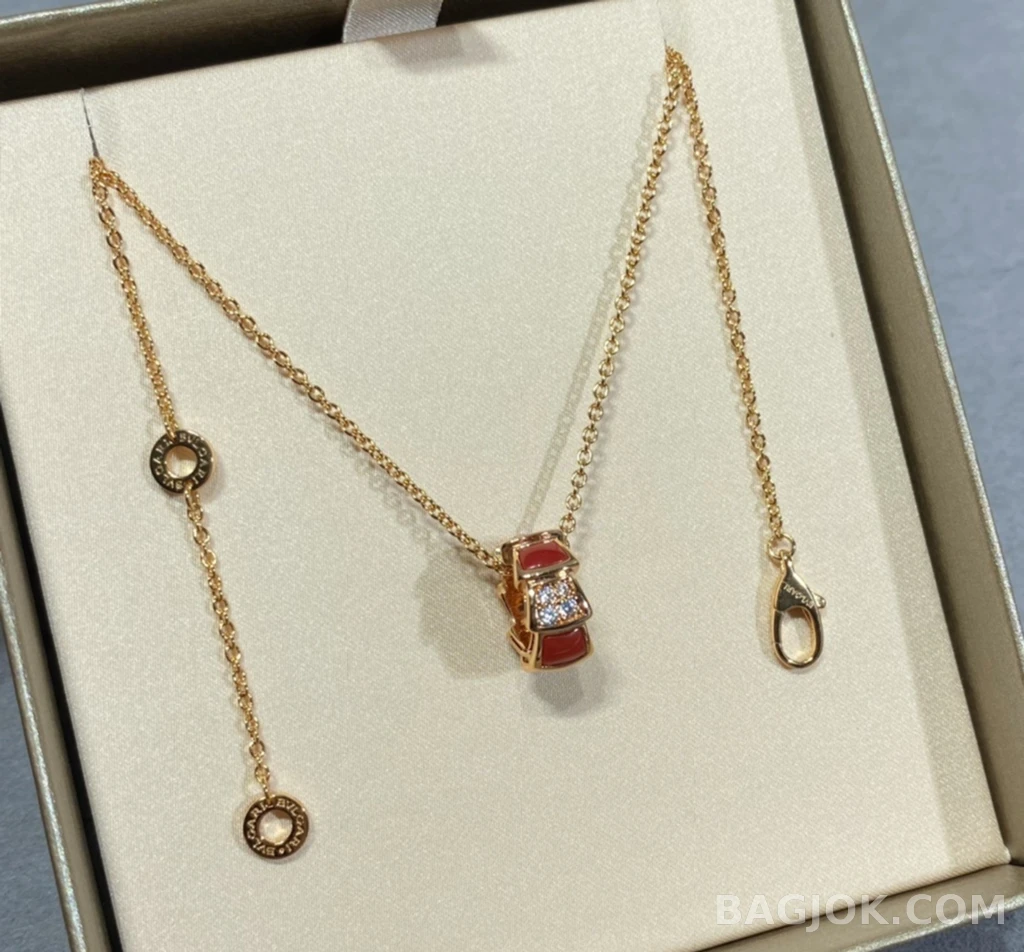 불가리 Bulgari Serpenti Viper Half Pavé 목걸이 상세 이미지
