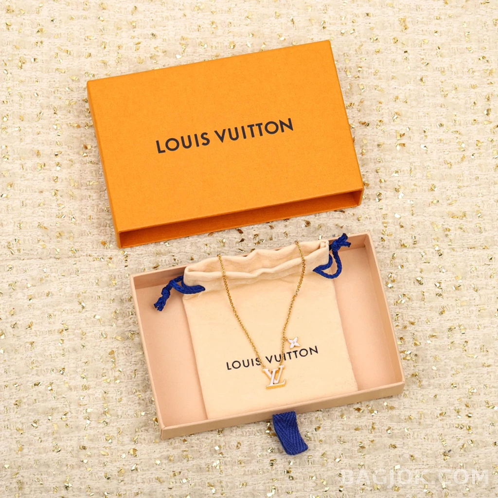 루이비통 Louis Vuitton 핑크 로고 목걸이 상세 이미지