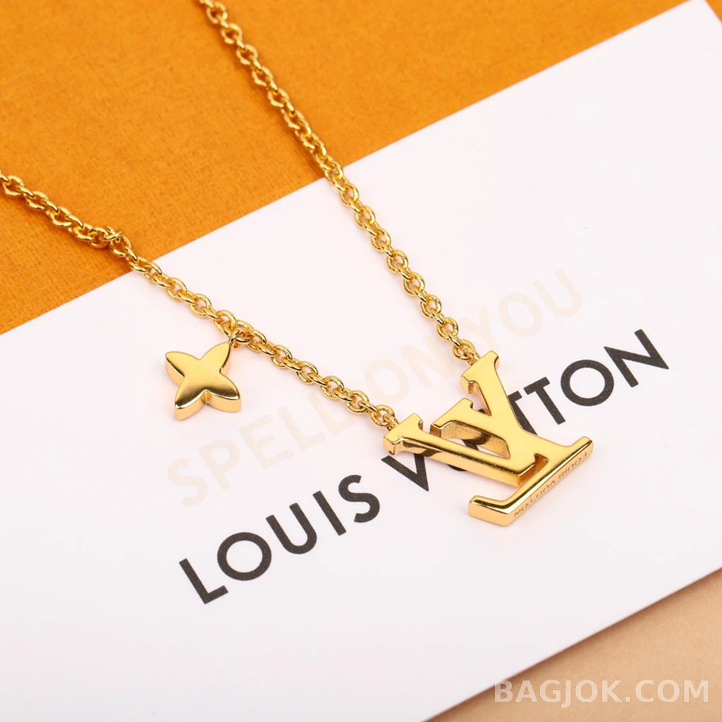 루이비통 Louis Vuitton 핑크 로고 목걸이 상세 이미지