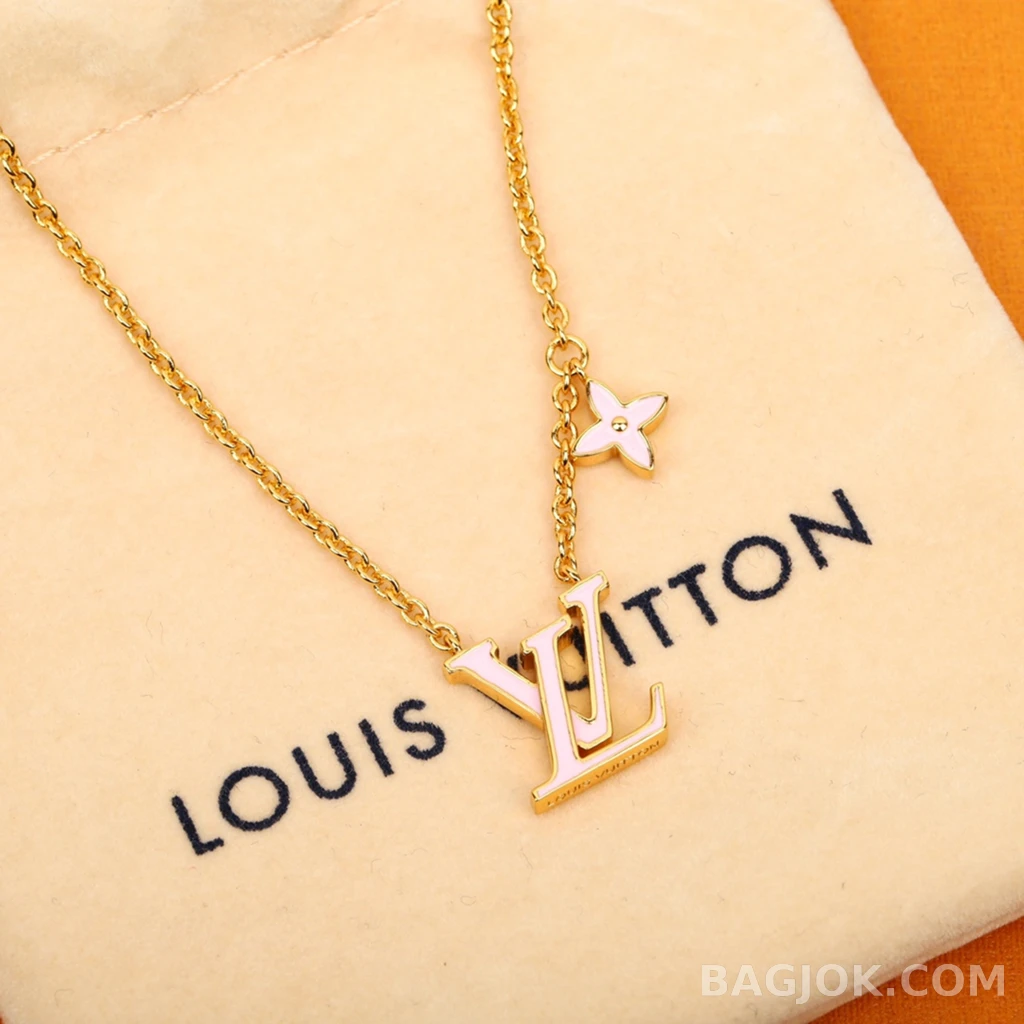 루이비통 Louis Vuitton 핑크 로고 목걸이 상세 이미지