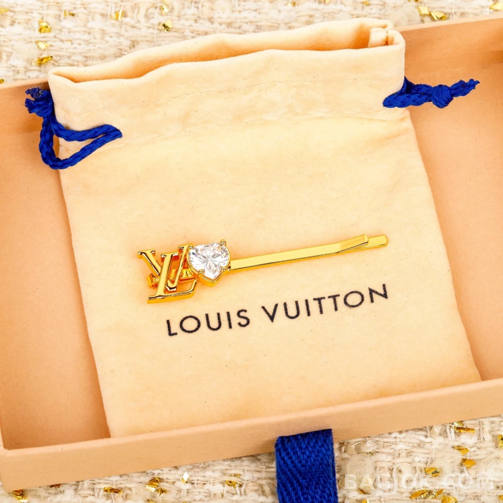 루이비통 Louis Vuitton 하트 스톤 로고 헤어클립 상세 이미지