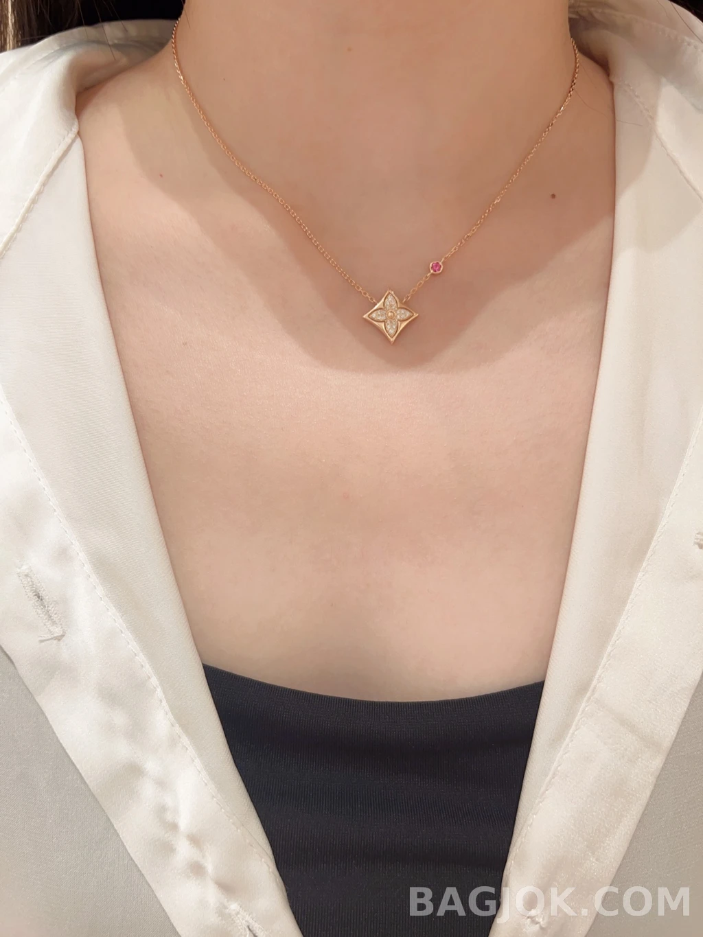 루이비통 Louis Vuitton Color Blossom BB Star 핑크 사파이어 목걸이 상세 이미지