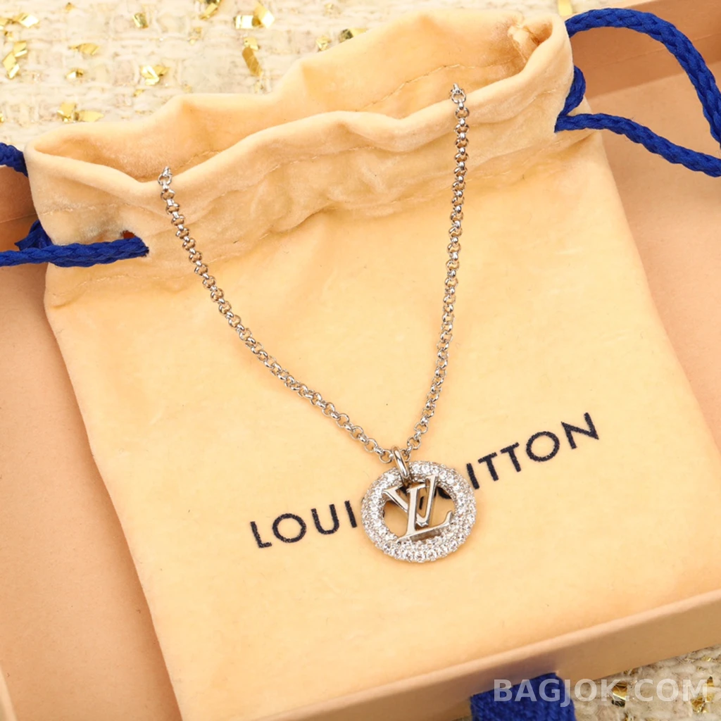 루이비통 Louis Vuitton LV 로고 서클 풀스톤 목걸이 상세 이미지