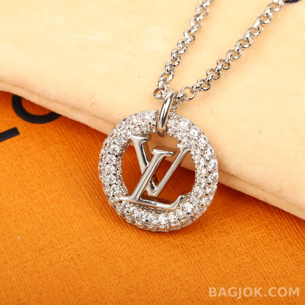 루이비통 Louis Vuitton LV 로고 서클 풀스톤 목걸이 상세 이미지
