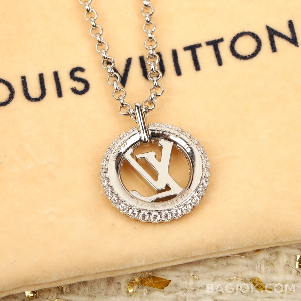 루이비통 Louis Vuitton LV 로고 서클 풀스톤 목걸이 상세 이미지
