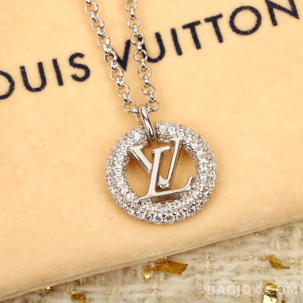 루이비통 Louis Vuitton LV 로고 서클 풀스톤 목걸이 상세 이미지